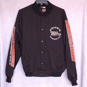 Harley-Davidson Black and Red Bomber Jacket